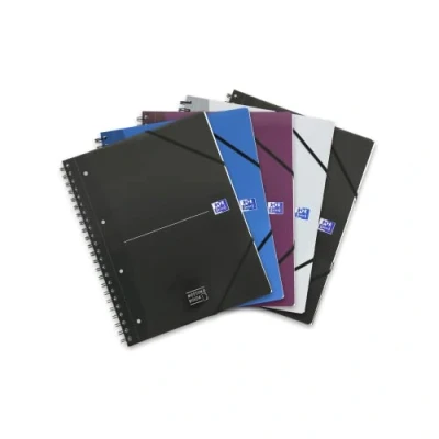 Obrázek Oxford 100102031 Meeting Notebook &quot;Essentials&quot; 5 ks balení se 4 barvy A4 + kostkovaná 90 listů * x děrovaný