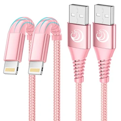 Obrázek Aioneus nabíjecí kabel Pro iPhone, Lightning [2 balení 2 M] MFi certifikovaný iPhone nylon Fast USB 14/14 Max/13/13 Pro/12/12 mini/11/XS/XS Max/XR/X/8/8