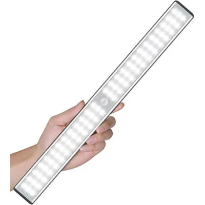 Obrázek MOSTON s detektorem pohybu 78 LED USB dobíjecí magnetický detektor noční světlo LED, auto/on/off, vhodné do skříně, dětského pokoje, chodby, ložnice, kuchyně, schodiště, DL1978D, bílé