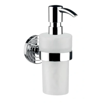 Obrázek Emco 72100102 polo dávkovač tekutého mýdla, obsah 245 ml, hlava čerpadla chrom, nádoba plast bílá, výška 171 mm, normální
