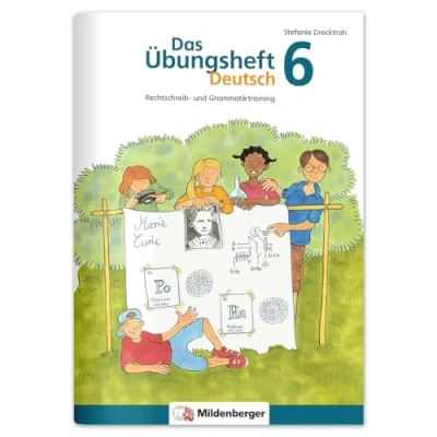 Obrázek Das Übungsheft Deutsch 6: Rechtschreib und Grammatiktraining Lernheft für 6. Klasse Deutsch, Rechtschreibung üben in der Sekundarstufe, inkl. Lösungsheft Sticker