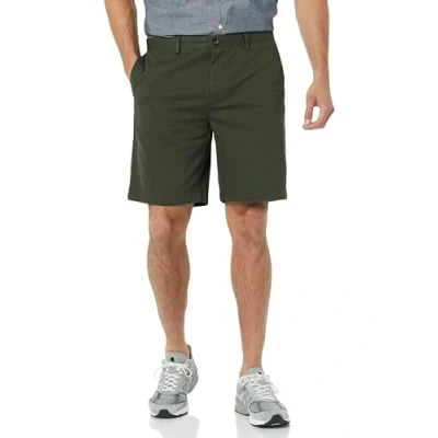 Obrázek Amazon Essentials Pánské chino šortky, 23 cm, štíhlý střih, olivově zelená, 33 W