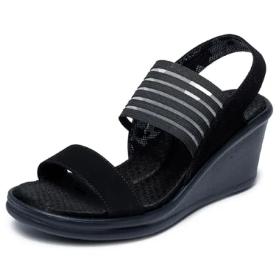 Obrázek Skechers Dámské klínové sandály Rumblers Sci fi, černá