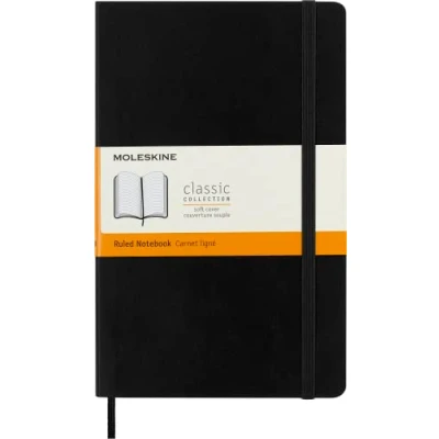 Obrázek Moleskine Poznámkový blok, S07162 Large, A5, linkovaný, Soft Cover, černý
