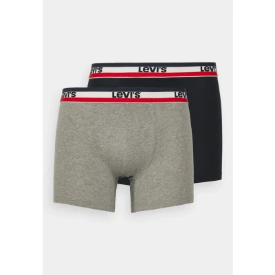 Obrázek Levi&#039;s MEN LOGO Boxer Brief 2 PACK Boxerky, Muži, Velikost: Large, Middle grey melange