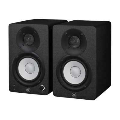 Obrázek Yamaha HS3 Studiomonitore 2 Wege Aktivlautsprecher, Paar, Bassreflex 3,5&quot; 52W, Hohe Qualität, Flacher Frequenzgang, Fortschrittliche Raumsteuerung, für Musikproduktion, Inhaltserstellung Schwarz