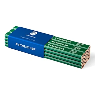 Obrázek STAEDTLER 148 50 tesařská tužka (oválná osmihranná, tvrdost tvrdé, pro šířky tahu 12 mm, nešpičatá, délka 175 vysoká kvalita), kusů