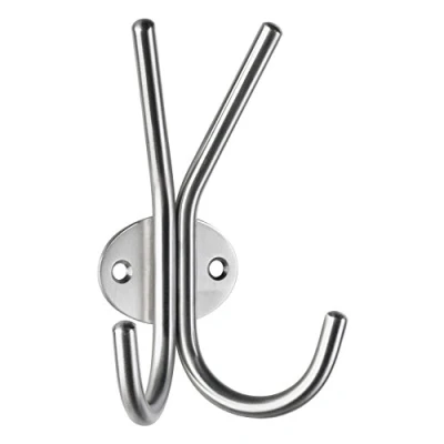 Obrázek Alco Albert 2846 dvojitý věšák z ušlechtilé oceli, circa 13 cm, kov, stříbrný, x 8,5 4,5 cm