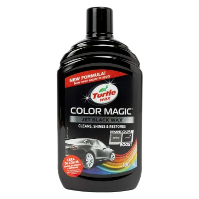 Obrázek Sparco Turtle Wax Color Magic Jet Black 500 ml Triple Action Car Polish Odstraňuje škrábance a vtahovač obnovuje vaše auta při práci s dlouhou životností ochrannou černou