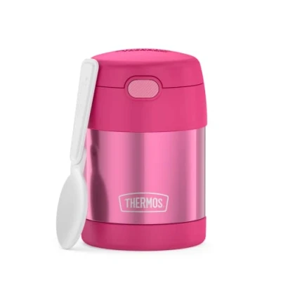Obrázek THERMOS kids FUNTAINER FOOD JAR 0,30 l, pink, termo nádoba na jídlo se lžičkou pro děti, 5 h horká / 7 studená, absolutně těsná polévku, müsli, pauzu