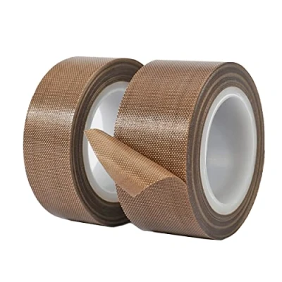 Obrázek Qrity 2 ks teflonové pásky, vysokoteplotní lepicí páska, 20 mm * 10 m, tloušťka 0,18 mm, odolná vůči teplotám do 300 C, pro vakuovačky, ruční těsnění, pulzní těsnění
