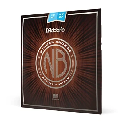 Obrázek D&#039;Addario kytarové struny akustická kytara westernová akustické kytary NB1047 pro akustickou kytaru, extra lehké, nikl/bronz
