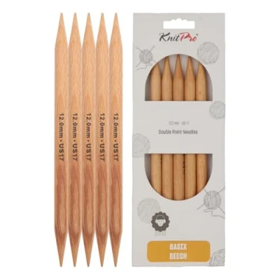 Obrázek KnitPro K35127 Punčochové pletivo, Wood, hnědé, 12 mm, 5