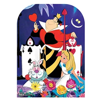 Obrázek Star Cutouts Ltd SC1092 Offizieller Disney Alice im Wunderland Queen of Hearts Stand in Party Karton Ausschnitt, Höhe 131 cm, Mehrfarbig, x 95 cm