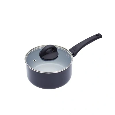 Obrázek Kitchen Craft MasterClass Antihaftbeschichteter Öko Kochtopf aus Keramik, für Induktionskochfelder geeignet, 18 cm (7 Zoll), Silber, 12 x 17 22