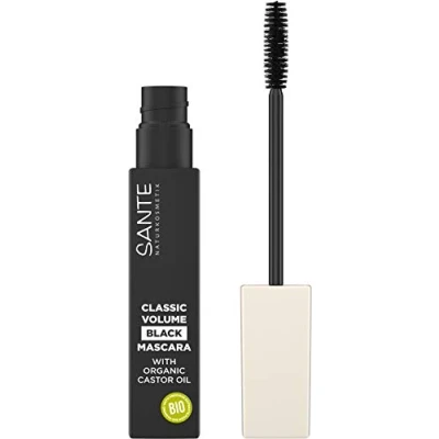 Obrázek SANTE Naturkosmetik řasenka Classic Volume 01 černá, černá pro plný objem, švih a definici, s přírodními vosky bio ricinovým olejem, vegan, 8 ml