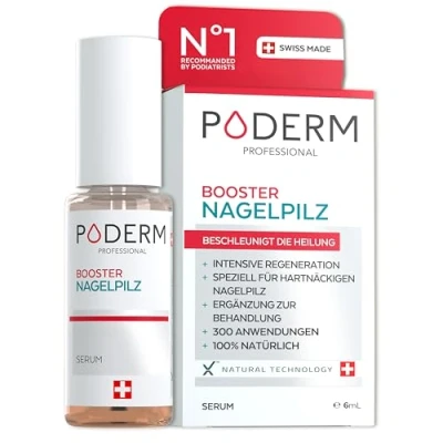 Obrázek PODERM BoOSTER PROTI Doplňuje ošetření odolných Zkrášuje dobu Nepoužívat jednotlivě Švýcarsko Made