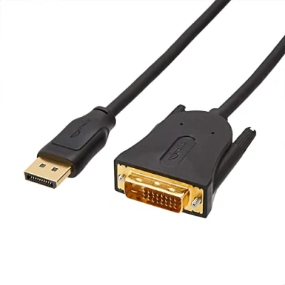 Obrázek Amazon Basics HL 007269 spojovací kabel, DisplayPort na DVI, Full HD, 3 m (10 stop), černý