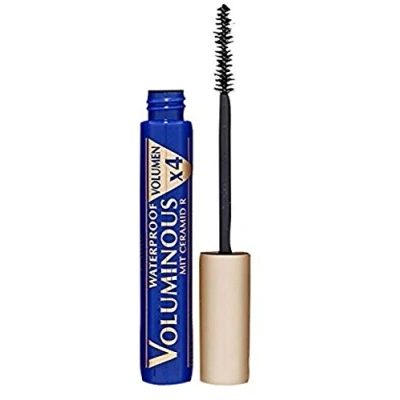Obrázek L&#039;Oréal Paris Vodotěsná mascara, černá řasenka na 4 x větší objem a silné řasy, objemná Waterproof, č. 00 Waterproof černá, 1 7,5 ml