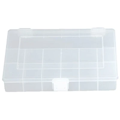 Obrázek hünersdorff box na sortiment PP Compact s 13 přihrádkami stabilní třídicí šrouby a jiné malé díly pevné rozdělení přihrádky 17 x 25 4,6 cm, transparentní