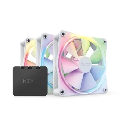 Obrázek NZXT F120 RGB Fan RF R12TF W1 rozšířené přizpůsobení osvětlení tiché chlazení trojité (včetně ventilátoru a ovladače) 120 mm bílý