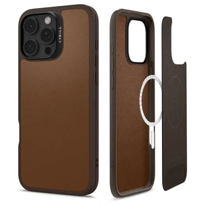 Obrázek CYRILL od Spigen Kajuk Mag pouzdro kompatibilní s iPhone 16 Pro (2024) Saddle Brown