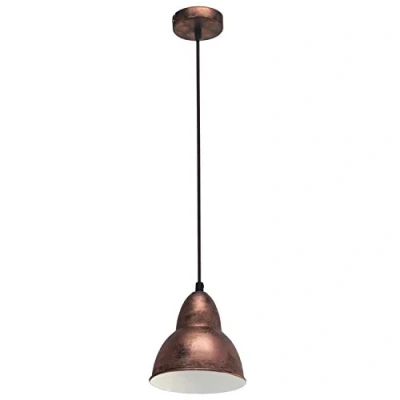 Obrázek EGLO Kyvadlová lampa Truro, 1 plamenná vintage závěsná v průmyslovém designu, retro z oceli, barva: měděná barva starožitná, objímka: E27