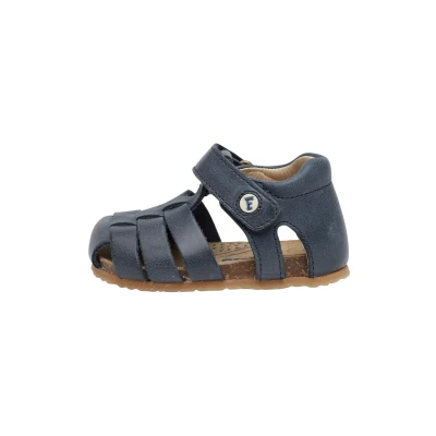 Obrázek Falcotto ALBY Halbgeschlossene Ledersandalen mit aufgesetzten Blumen, blau 24