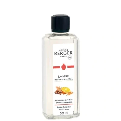 Obrázek Maison Berger Lampa Refill Orange de Cannelle připravená k použití parfémovaná a čistí jemný, rovnoměrný dlouhotrvající účinek 500 ml