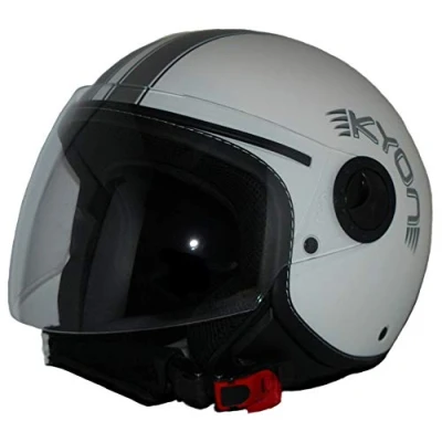 Obrázek protectWEAR Pánská helma H730 WS M s hledím M, bílá matná stříbrná barva, EU