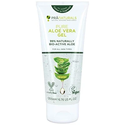 Obrázek PraNaturals Aloe Vera gel 200 ml, přírodní uklidňující a výživný (1 balení)