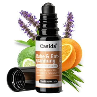 Obrázek Casida® Roll on &quot;Klid &amp; relaxace&quot; antistresová vůně pro uvolnění těla, ducha a duše vonný olej, aromatický éterický olej péči o aroma na cestách 10 ml (klid relaxace)