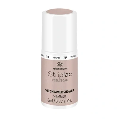 Obrázek alessandro Striplac Peel or Soak VEGAN SHIMMER SHOWER, LED lak na nehty v třpytivé béžovo růžové, pro perfektní během 15 minut, 8 ml