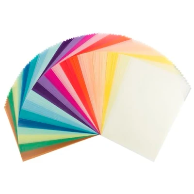 Obrázek Ideen mit Herz 100 transparentních papírů, DIN A4, 20 barev, 130 g/m² barevný papír pro kutilství, scrapbooking, tvorbu karet, DIY atd.