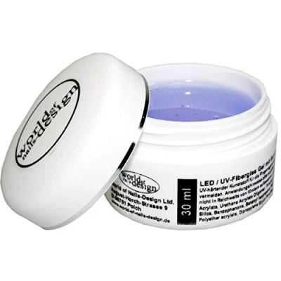Obrázek World of Nails Design LED/UV sklolaminát gel čirá silná viskóza s blokátorem slunce jako 1 fázový gel, montážní kvalita od specializovaného prodejce (30 ml)