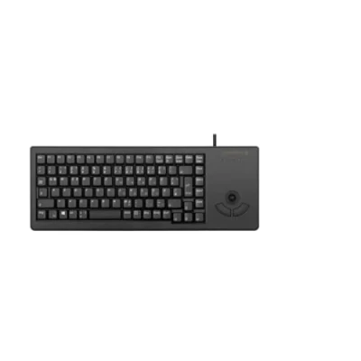Obrázek CHERRY Kompaktní klávesnice G84 5400 XS, s integrovaným trackball, USB přípojkou, rozložení EU (QWERTY), prostorově úsporná a lehká, 20 milionů tlačítek, černá