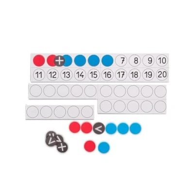 Obrázek WISSNER 80808 aktiv lernen Magnetische Lehrer Rechenleiste mit 22 Wendeplättchen und 10 Rechenzeichen
