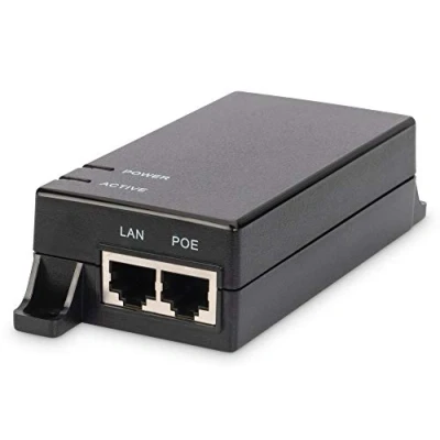 Obrázek DIGITUS PoE injektor IEEE802. 3af Gigabit Ethernet 15. 4 Watt max. 48 voltů napájení Pin 4/5(+) &amp; 7/8( )
