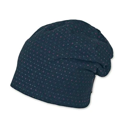 Obrázek Sterntaler Baby dívčí čepice Slouch Beanie Pletená 45 Modrá (námořnická 300)