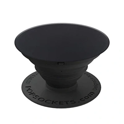 Obrázek PopSockets PopGrip [nelze vyměnit] Výsuvný podstavec a rukojeť pro chytré telefony tablety černý hliník