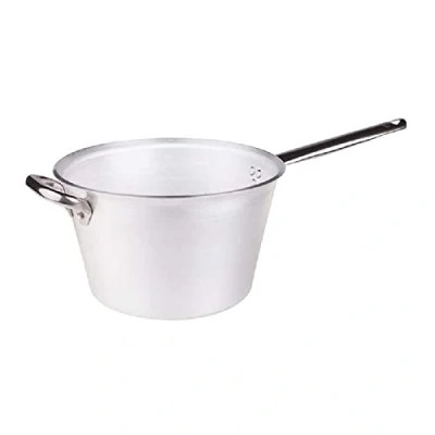 Obrázek Pentole Agnelli Kotlík na Polenta, z hliníku, tloušťka 5 mm, s rukojetí a ušlechtilé oceli, stříbrná 24 cm