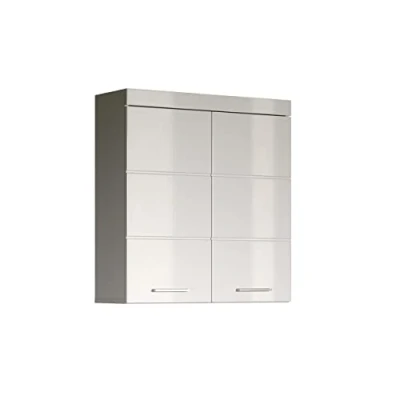 Obrázek trendteam smart living Závěsná skříň široká koupelna Amanda rozměry montáže (ŠxVxH) 73 x 77 23 cm barva bílá vysoký lesk 139350501