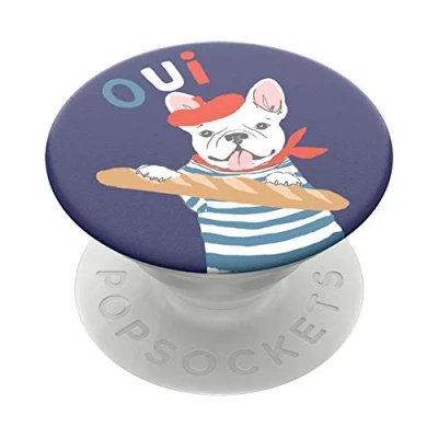 Obrázek PopSockets PopGrip výsuvná patice a rukojeť pro chytré telefony tablety s vyměnitelným vrškem francouzský