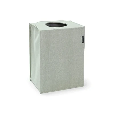 Obrázek Brabantia Pytel na prádlo Quick Drop Otvor Robustní textilní vak Prostorově úsporný Víko lze vyklopit do rukojetí Snadné vyprazdňování Green 55 L 29,5 x 54,0 50,5 cm