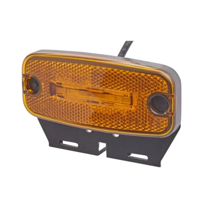 Obrázek HELLA 2PS 345 600 071 Seitenmarkierungsleuchte Begrenzungsleuchte Anhänger Wohnwagen LED 24V Schraubanschluss/Anbau ADR/GGVS Kabel: 500mm Stecker: offene Kabelenden 2 polig