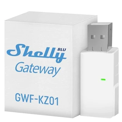 Obrázek Shelly BLU Gateway Bluetooth WLAN v jednom USB a Dongle domácí automatizace kompatibilní s Alexa Google Home iOS Android App bezdrátový