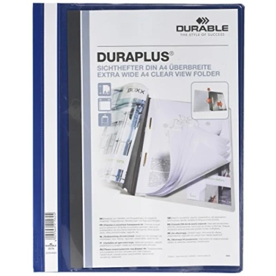 Obrázek Durable Kniha nabídek Duraplus s průhlednou kapsou na A4, tmavě modrá, balení 25, 257907