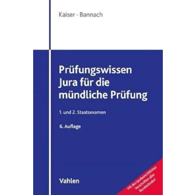Obrázek Prüfungswissen Jura für die mündliche Prüfung: 1. und 2. Staatsexamen