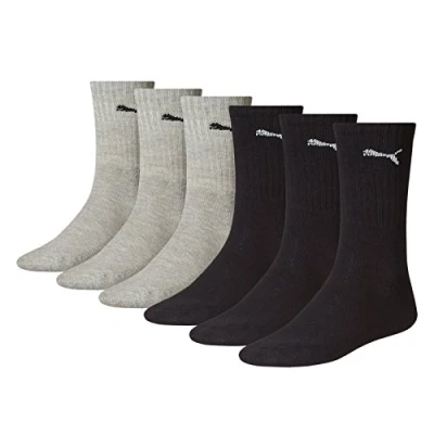 Obrázek PUMA Unisex sportovní ponožky Cush Crew, balení po 6 párech, vícebarevné, 35 38