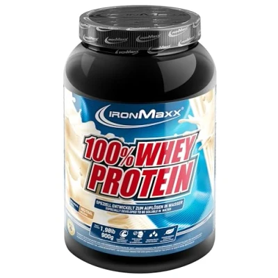Obrázek IronMaxx 100% syrovátkový prášek syrovátka rozpustná ve vodě, chuťově neutrální, 500 g (balení 1 ks)